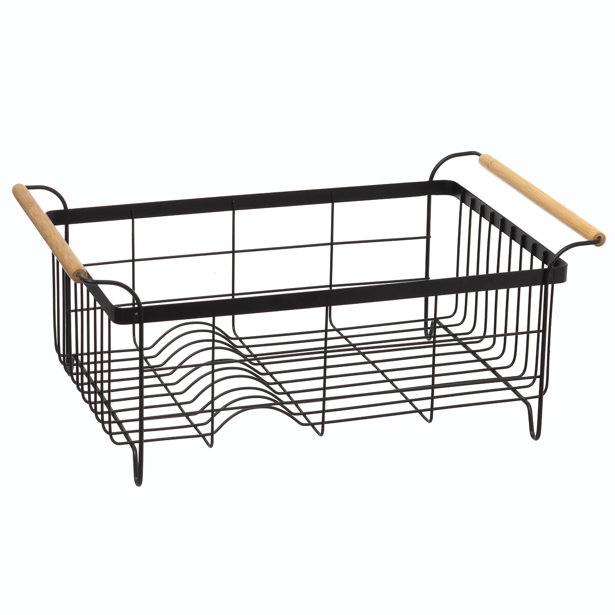 Égouttoir fer avec plateau, noir Blackwood