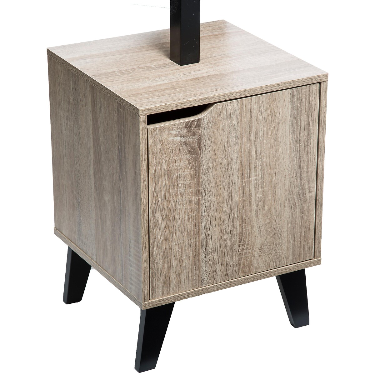 Porte-manteaux effet chêne naturel, noir Mix'n modul