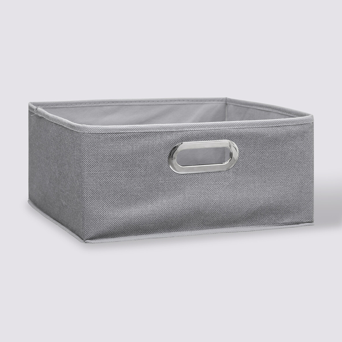 Panier tissu 31x15 cm, gris clair chiné Mix'n modul