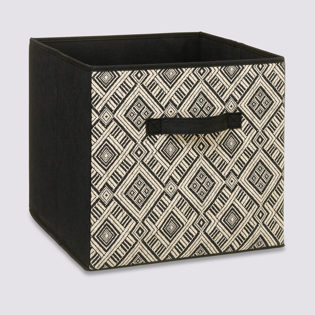 Panier tissu 31x31cm, motif noir/blanc Mix'n modul