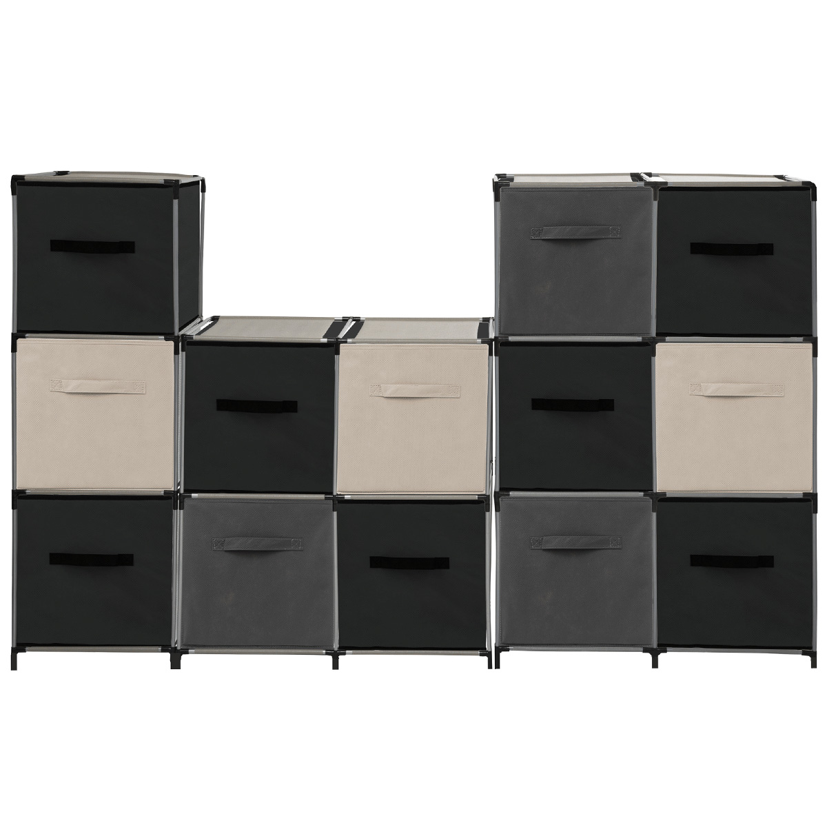 Panier tissu lanière 31x31 cm, beige Mix'n modul