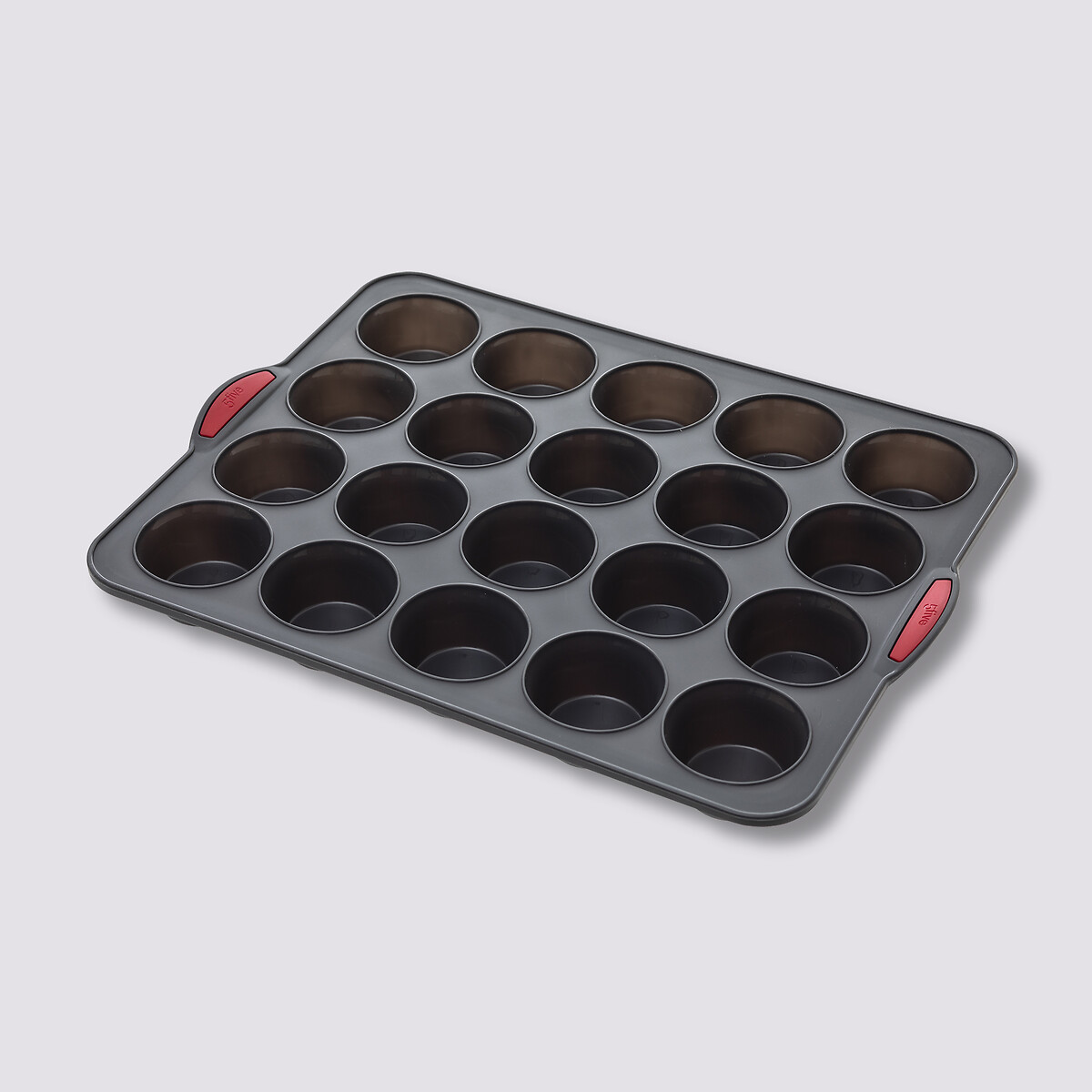 Moule 20 muffins silicone- noir,rouge Silitop