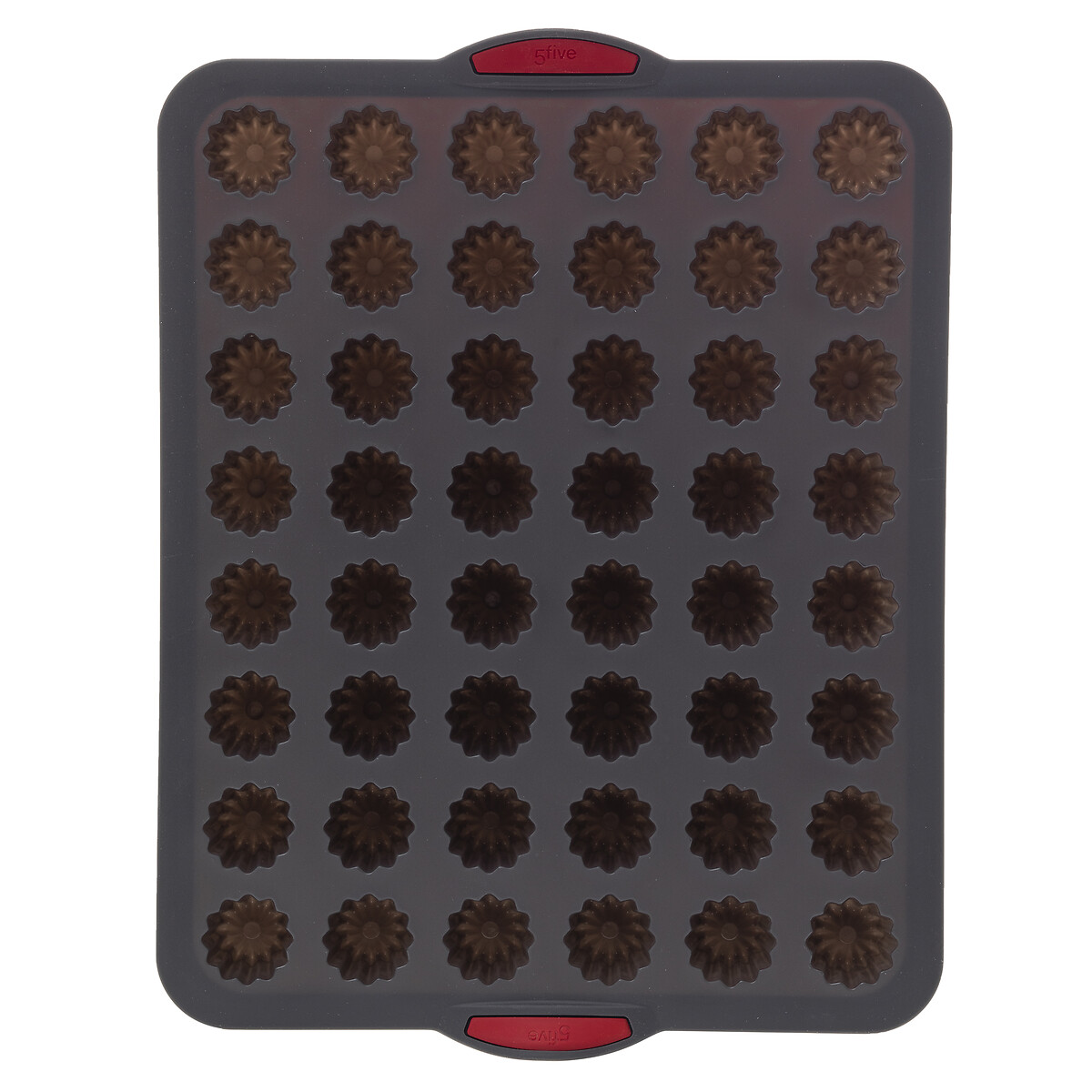 Moule 48 cannelés silicone- noir,rouge Silitop