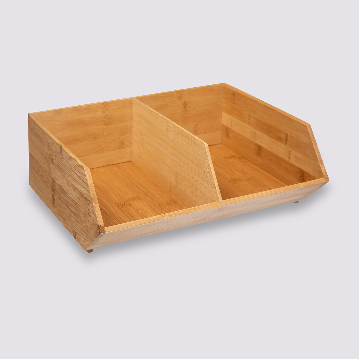 Organiseur 2 bacs, grand modèle Bambou
