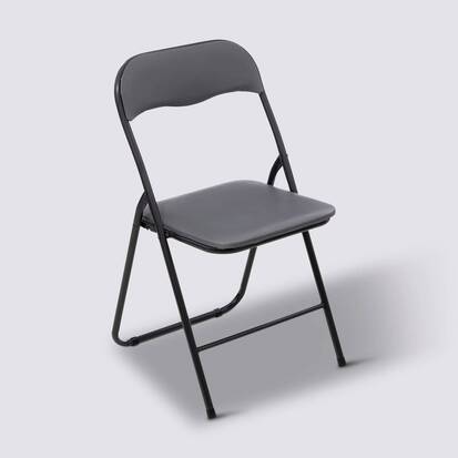 Chaise pliante, gris clair 
