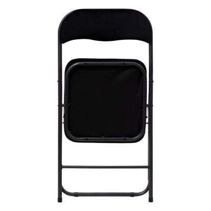 Chaise pliante en velours, noir 