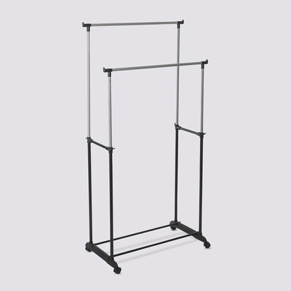 Portant à vêtement double à roulettes Coaty