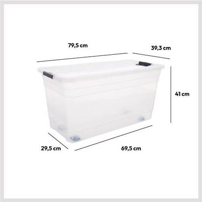 Boîtes 83l, transparent Easy roll