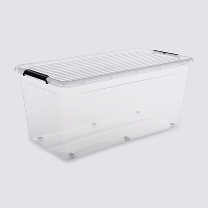 Boîte en plastique transparente 75l Clip'n box