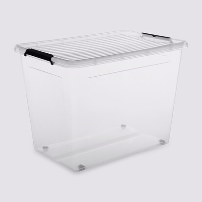 Boîte en plastique transparente 80l Clip'n box