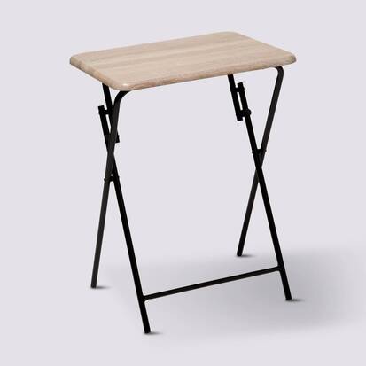 Table pliante 1 place, effet bois 