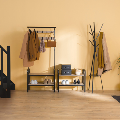 Range-chaussures x6 métal noir Jano