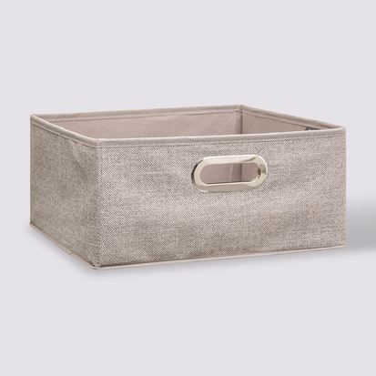 Panier tissu 31x15 cm, beige chiné Mix'n modul