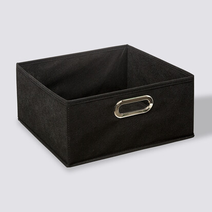 Panier tissu 31x15 cm, noir Mix'n modul