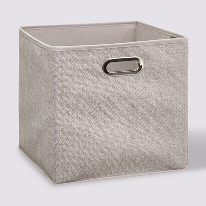 Panier tissu 31x31 cm, beige chiné Mix'n modul