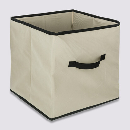 Panier tissu lanière 31x31 cm, beige Mix'n modul