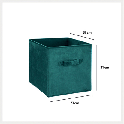 Panier velours 31x31 cm, bleu Mix'n modul