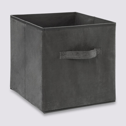 Panier velours 31x31 cm, gris anthracite Mix'n modul