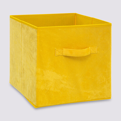 Panier velours 31x31 cm, jaune Mix'n modul