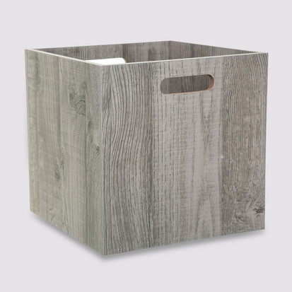Panier 31x31cm, effet chêne gris Mix'n modul
