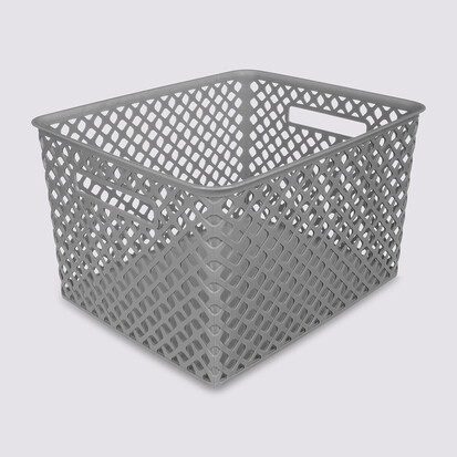 Panier en plastique 19l, gris Folky