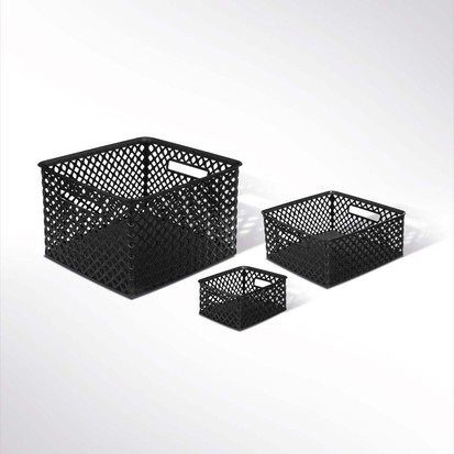 Panier en plastique 19l, noir Folky