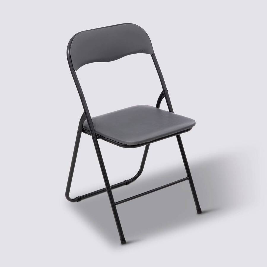 Chaise pliante, gris clair 