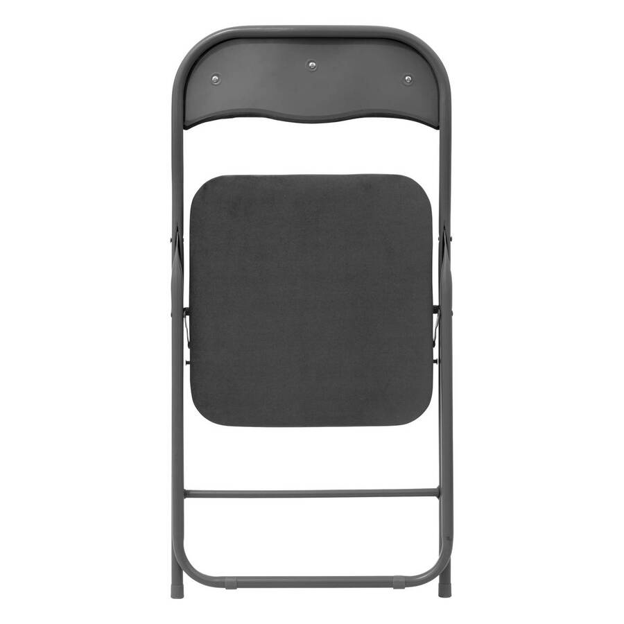 Chaise pliante en velours, gris anthracite
