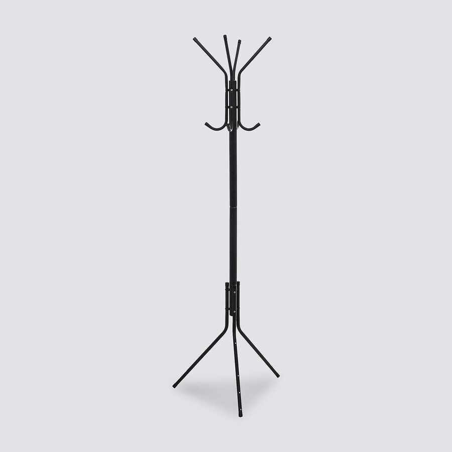 Porte-manteaux 8 crochets métal, noir Coaty