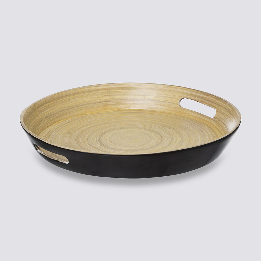 Plateau bambou 42cm, gris charbon Modern color