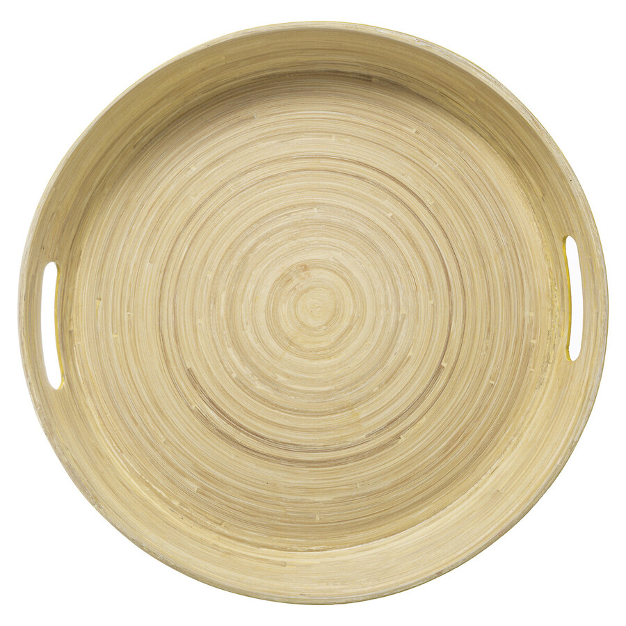 Plateau bambou 42cm, jaune moutarde Modern color