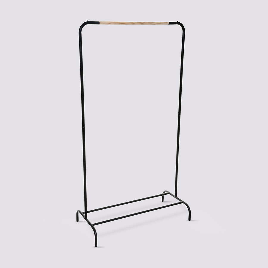 Portant à vêtements simple, noir Blackwood