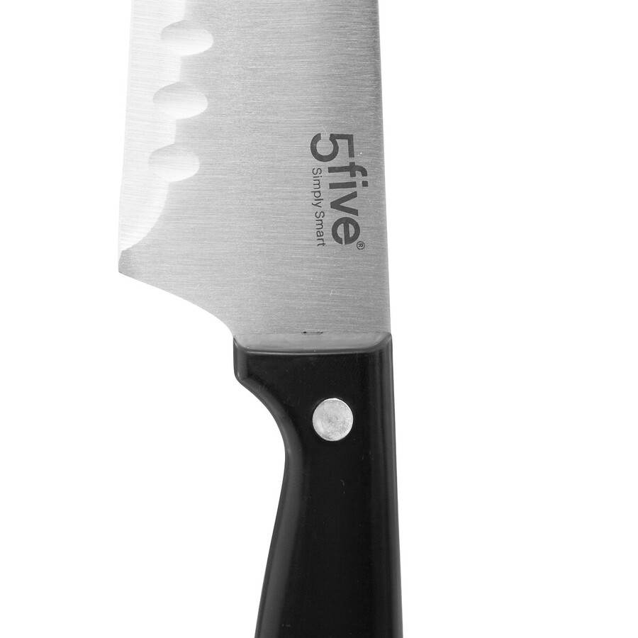Couteau santoku inox - lame 17cm Essentiel black