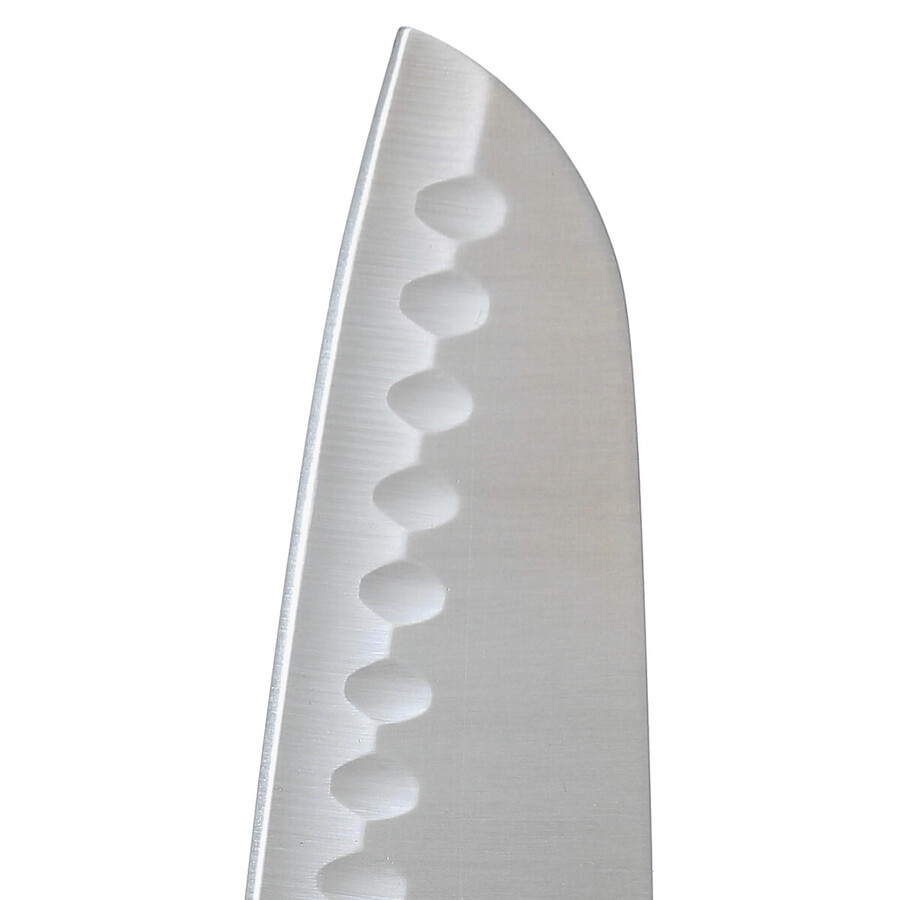 Couteau santoku inox - lame 17cm Essentiel black