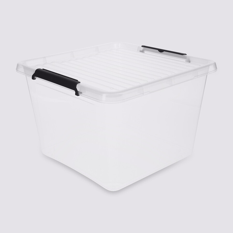 Boîtes 32l, transparent Clip'n box