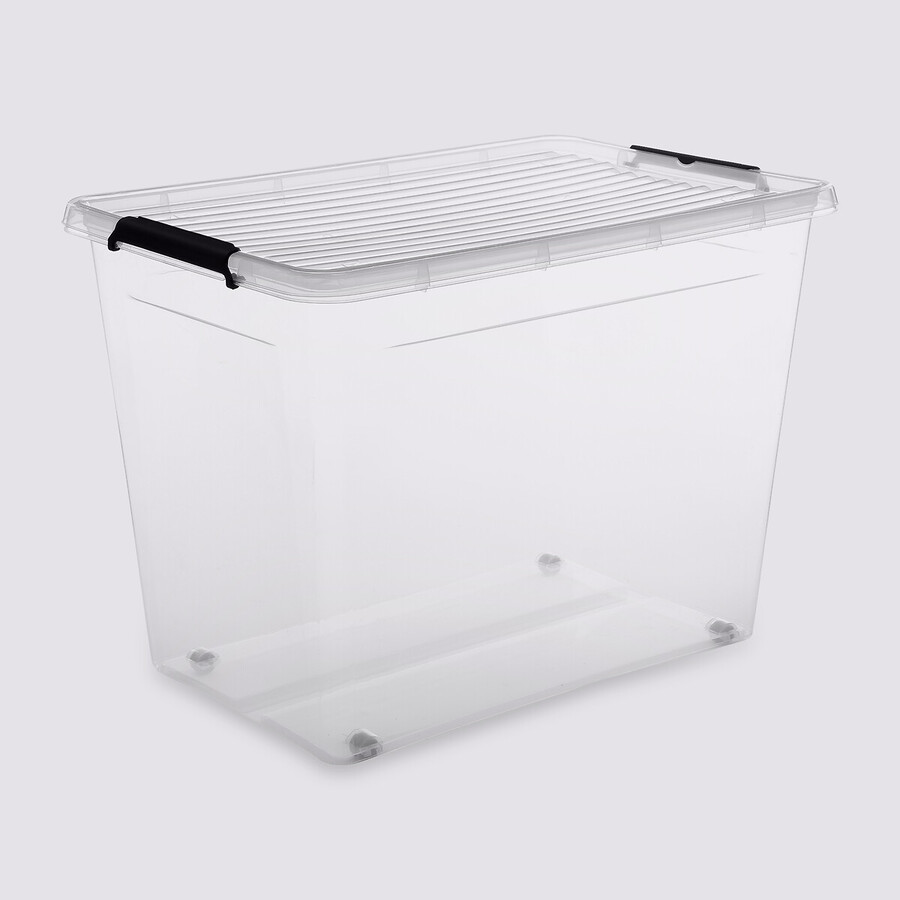 Boîte en plastique transparente 80l Clip'n box
