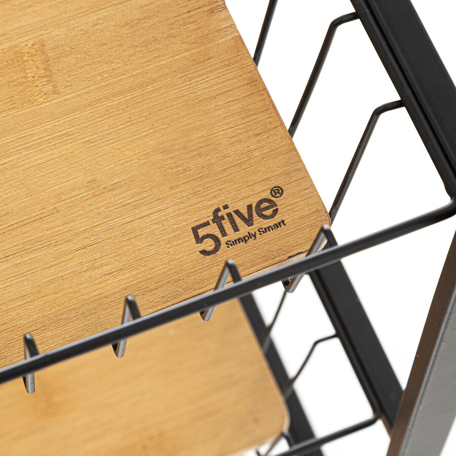 Resserre à roulettes 3 étages, noir Nera