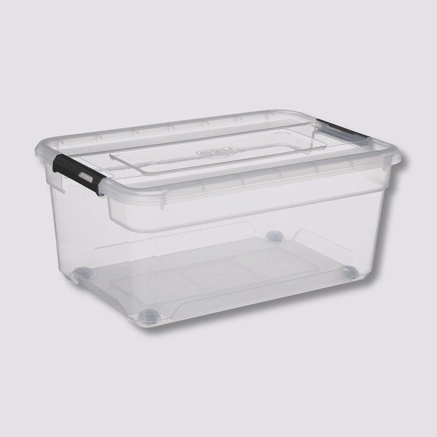 Boîte en plastique transparente 40l Solutions+