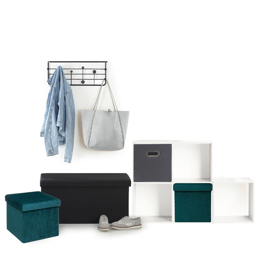 Pouf double pliant, noir Mix'n modul