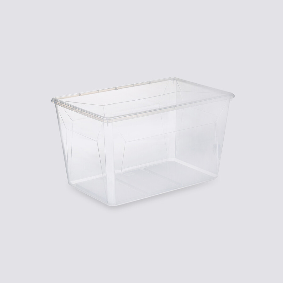 Boîte en plastique transparente 50l Simply+