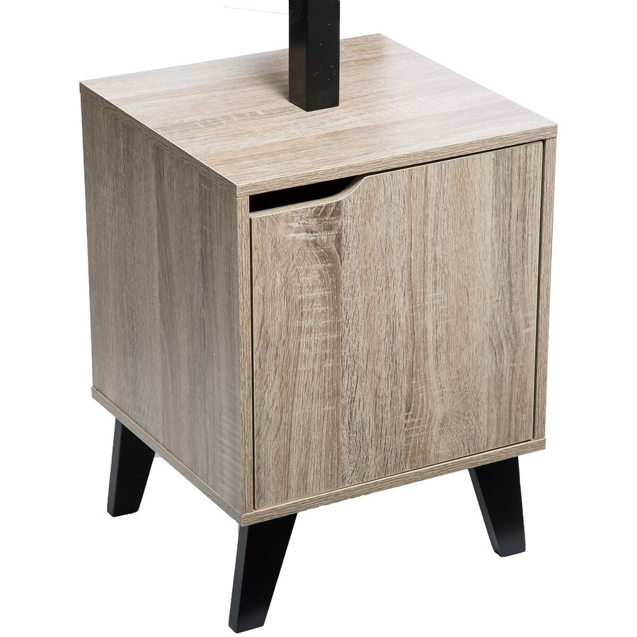 Porte-manteaux effet chêne naturel, noir Mix'n modul