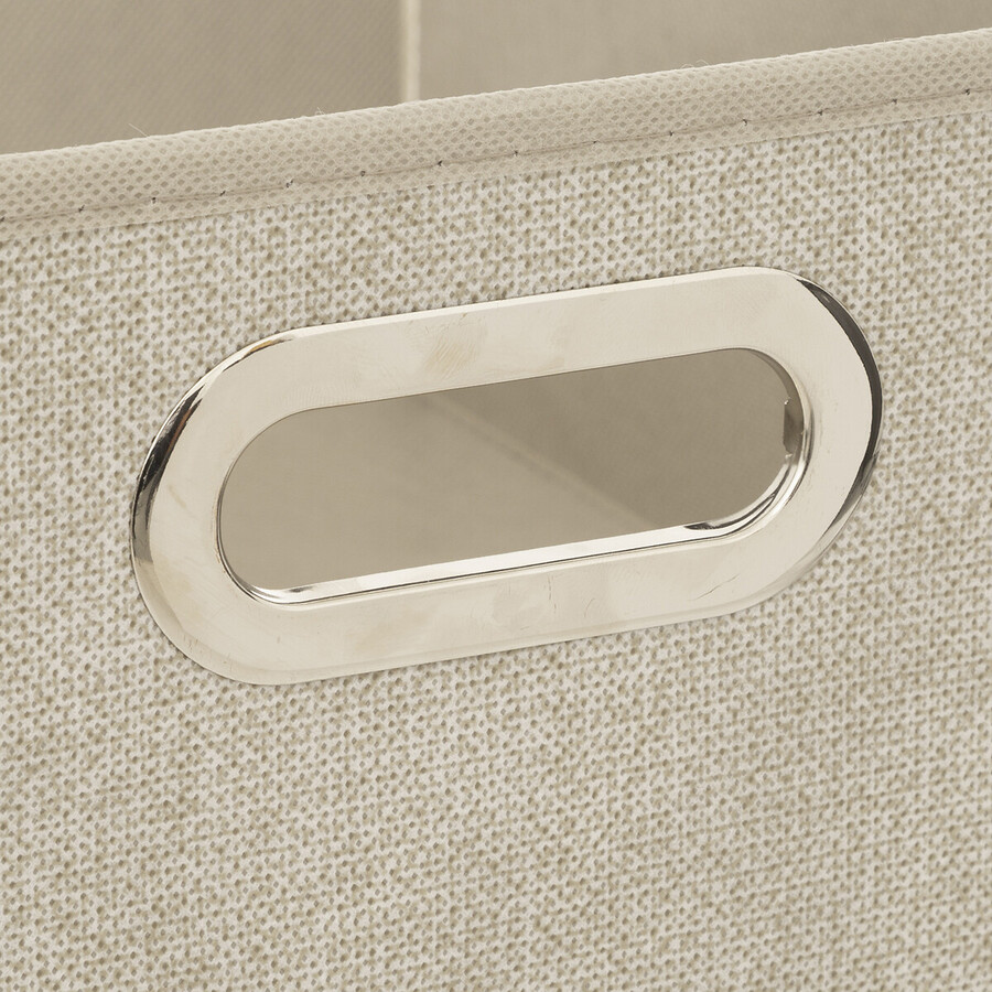 Panier tissu 31x15 cm, beige chiné Mix'n modul