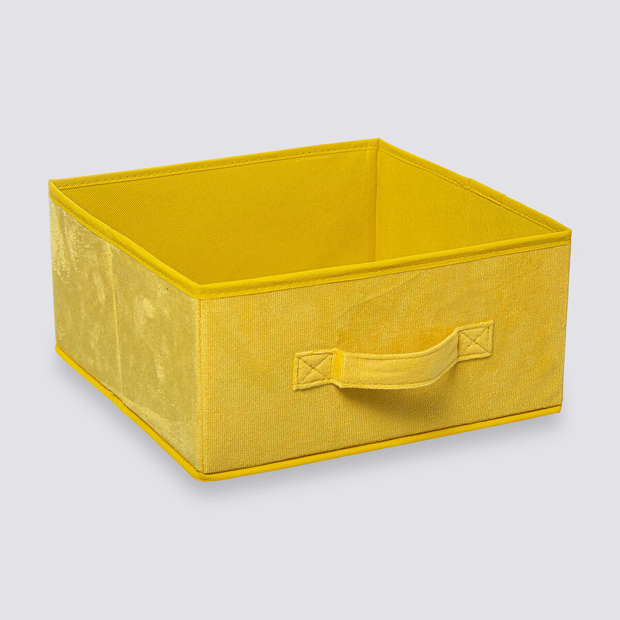 Panier velours 31x15 cm, jaune Mix'n modul