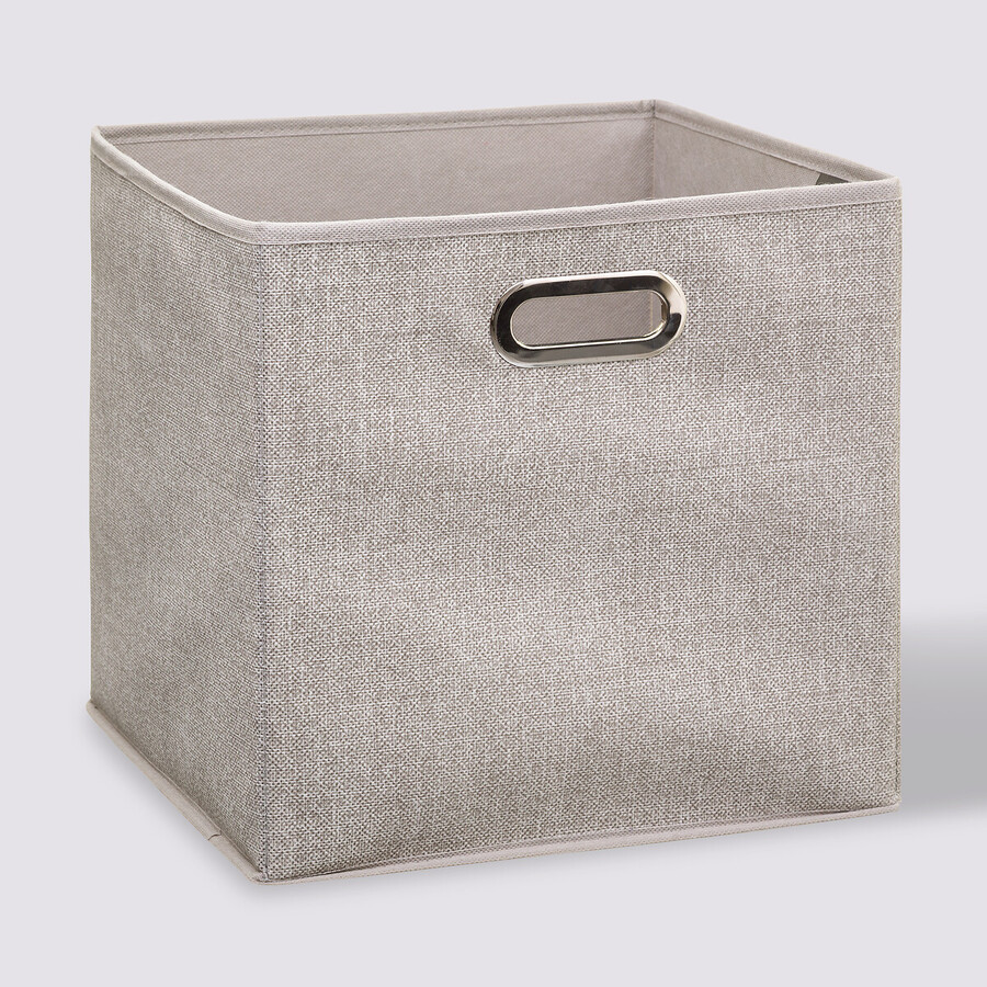 Panier tissu 31x31 cm, beige chiné Mix'n modul