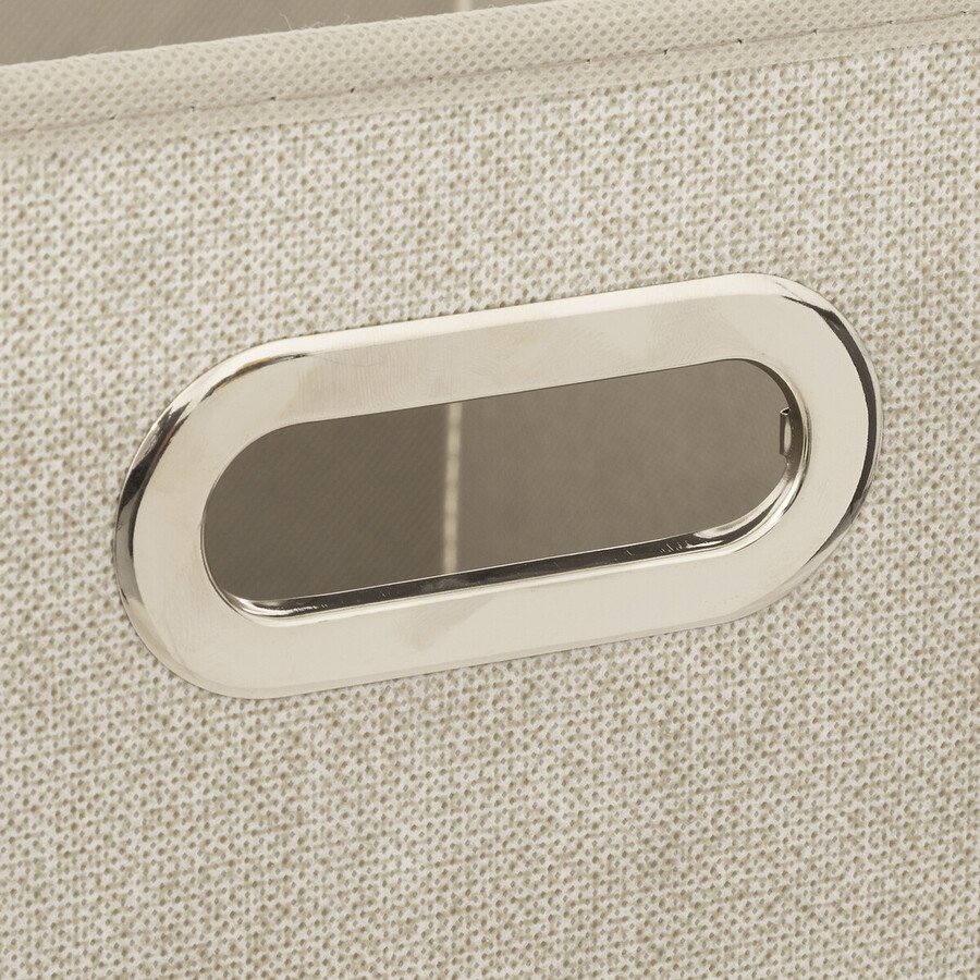 Panier tissu 31x31 cm, beige chiné Mix'n modul