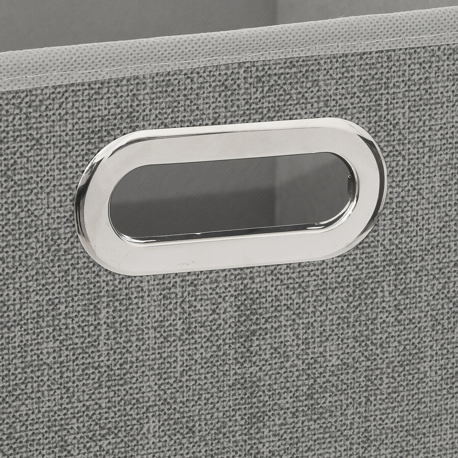 Panier tissu 31x31 cm, gris clair chiné Mix'n modul