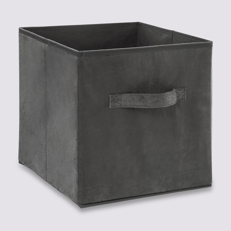 Panier velours 31x31 cm, gris anthracite Mix'n modul