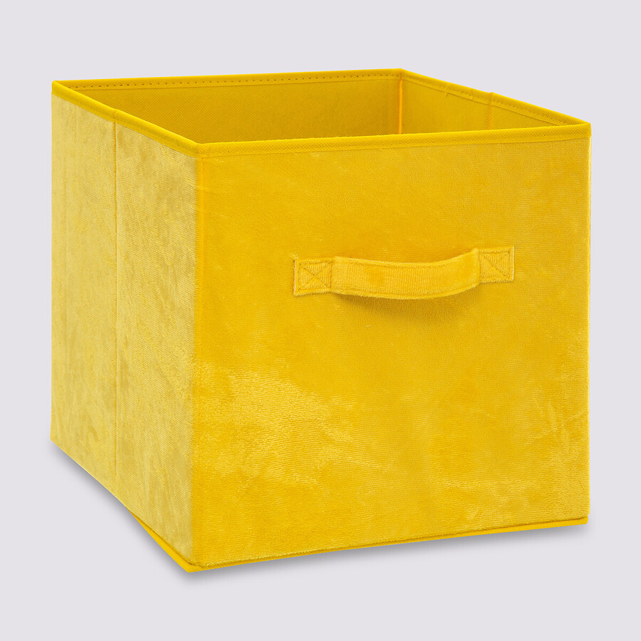 Panier velours 31x31 cm, jaune Mix'n modul