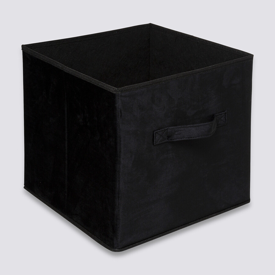 Panier velours 31x31 cm, noir Mix'n modul