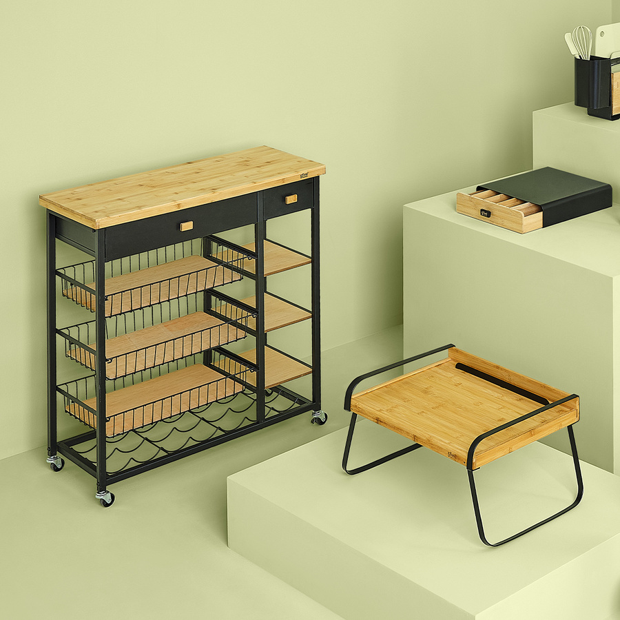 Porte-capsules 1 tiroir, noir Nera